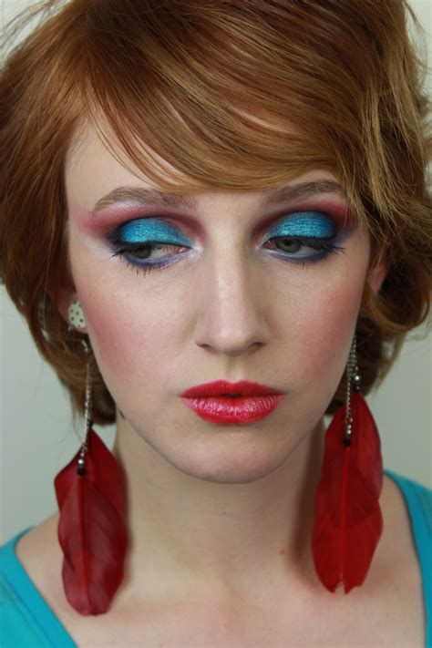 1970s disco eye makeup|More.